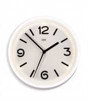 ADE CK1710 Prosty, biały zegar ścienny z podświetleniem