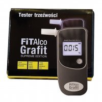 FITalco Grafit + 10szt ustników Alkomat Tester trzeźwości 