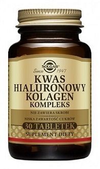 SOLGAR Kwas Hialuronowy Biocell Collagen II, 30 tabletek