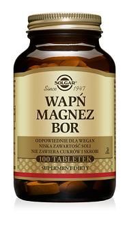 SOLGAR Wapń Magnez + Bor 100 tabletek